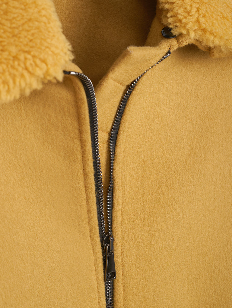 Yellow shearling sale jacket