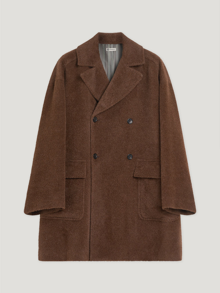 Tobacco Alpaca Oversized Car Coat– Connolly England