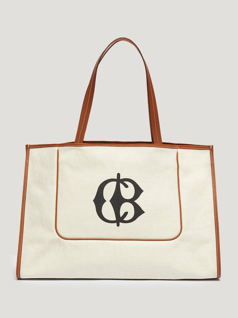 Monogrammed Canvas Tote Bag