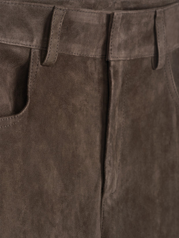 Dark Grey Wool Men's Flannel Trousers | Stefano Bemer