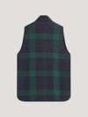 Navy/Loden Plaid Car Vest