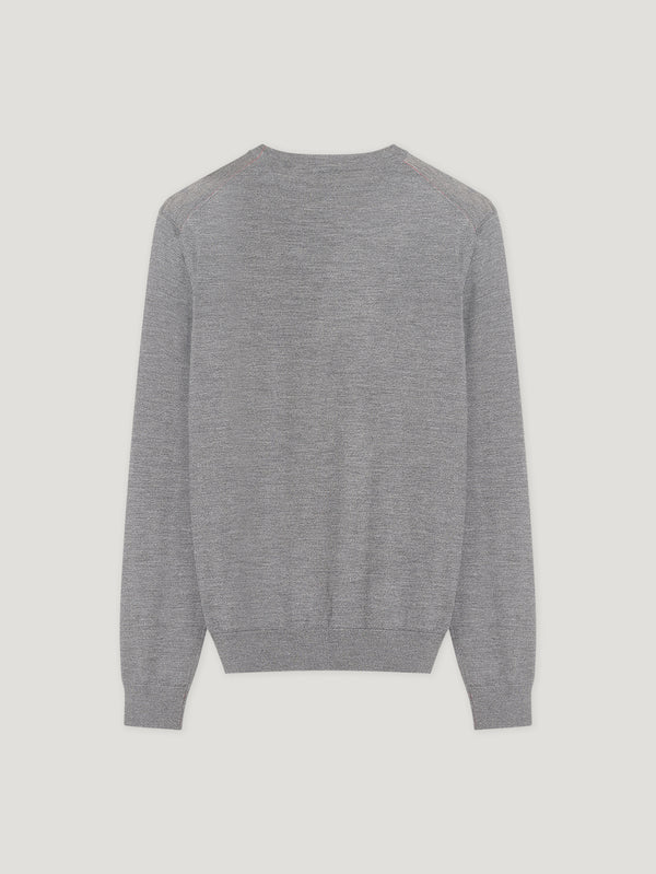 Light Grey Classic Merino Crew Neck