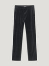 Black Velvet Tapered Trousers