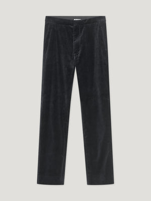 Black Velvet Tapered Trousers