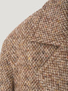 Brown Donegal Wool Reefer Jacket