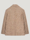 Brown Donegal Wool Reefer Jacket