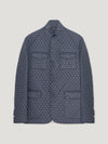 Navy Quilted Norfolk Jacket