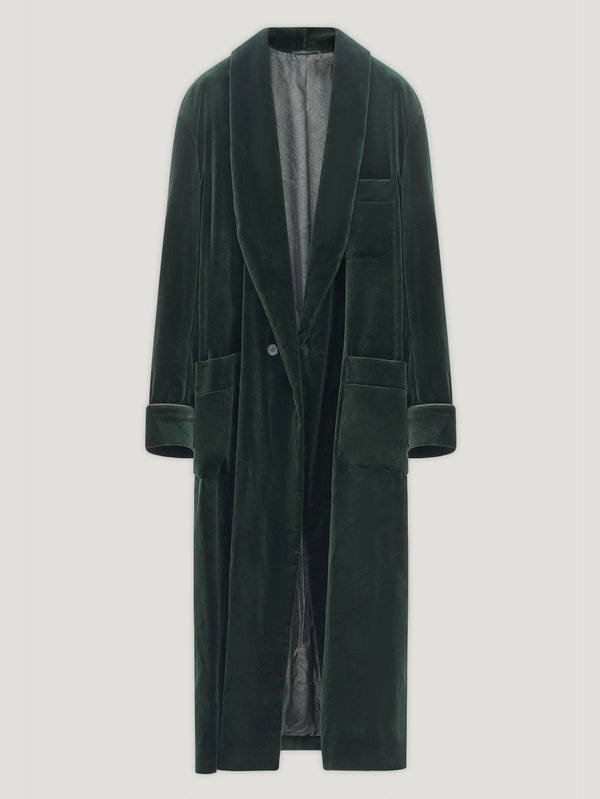 Pine Shadow Velvet Robe