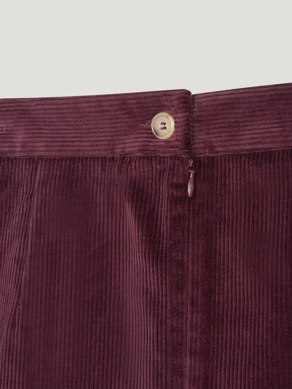 Deep Claret A-Line Skirt