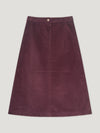 Deep Claret A-Line Skirt