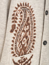 Natural Single Breasted Paisley Jacket