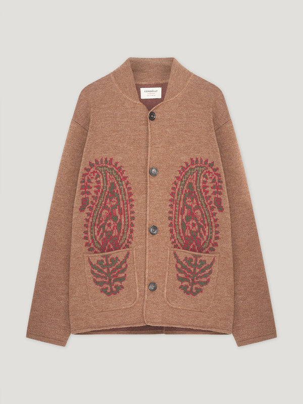 Vicuna Single Breasted Paisley Jacket