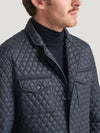 Navy Quilted Norfolk Jacket