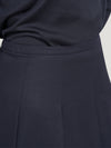 Navy Pleated Skirt Wool