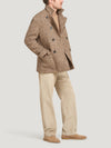 Brown Donegal Wool Reefer Jacket