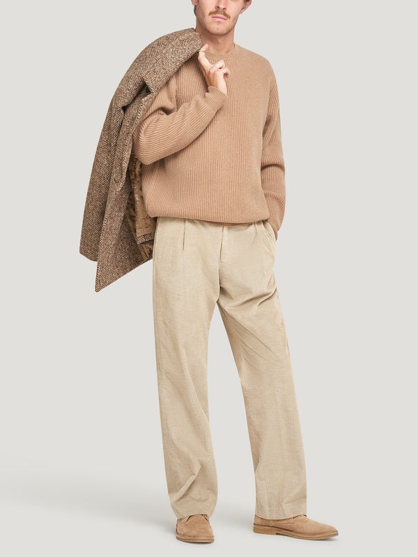 Natural Cord Relaxed Tapered Trousers