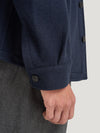 Navy Double Faced Cashmere Over Shirt