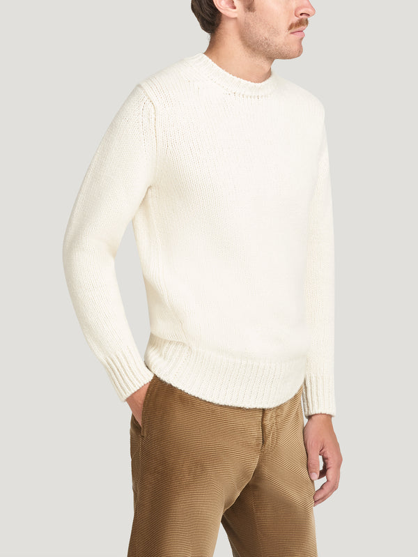 Winter White Super Luxe Cashmere Crewneck