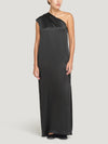 Black One Shoulder Maxi Dress