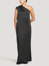 Black One Shoulder Maxi Dress