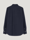 Navy Cashmere Jersey Shirt