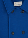 Blue Wool Short Double Breasted Mac