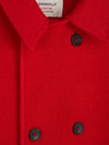 Red Wool Short Double Breasted Mac