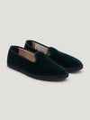 Forest Green Velvet Slippers