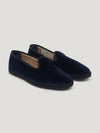 Midnight Blue Velvet Slippers