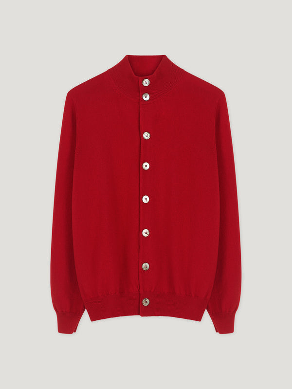 Red Cashmere Cardigan