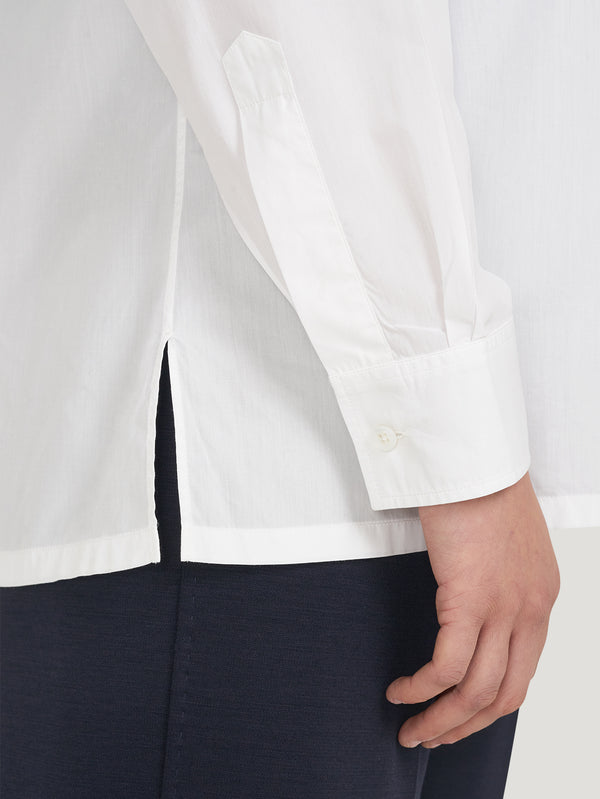 White Regular Collar Single Cuff Shirt