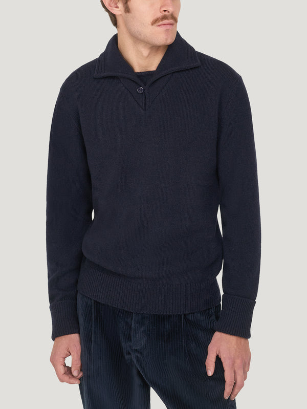 Navy Sailor Collar Sweater