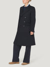 Navy Double Breasted Cashmere Coat