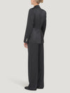 Black Wide Leg Silk Trousers