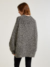 Black/Ecru Oversized Chunky Knit - Back