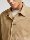 Stone Suede Over Shirt