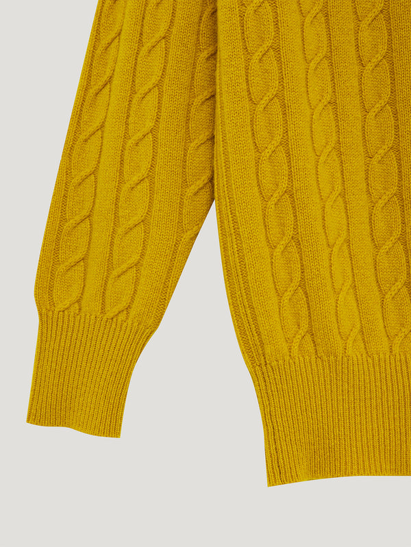 Yellow Favourite Cable Sweater