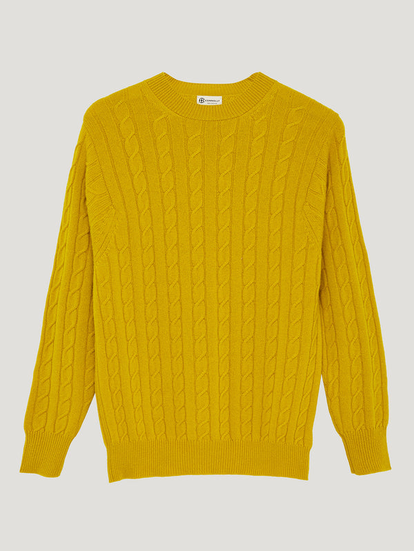 Yellow Favourite Cable Sweater