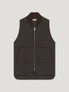 Brown & Grey Folk Car Vest