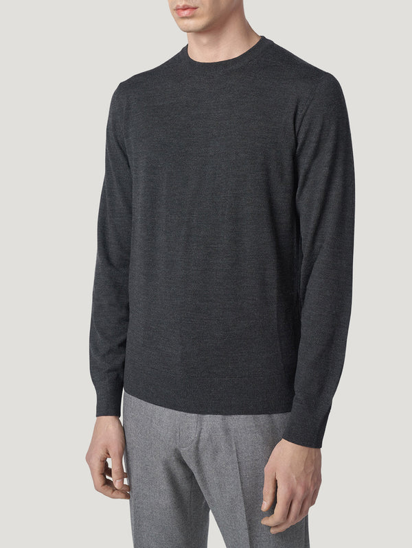 Charcoal Classic Merino Crew Neck