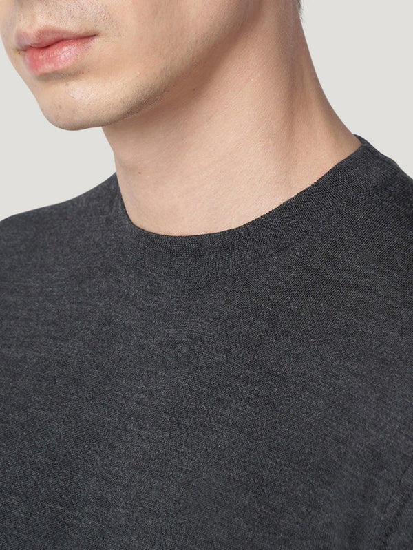 Charcoal Classic Merino Crew Neck