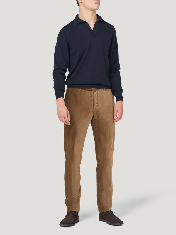 Khaki Horizontal Cord Trousers