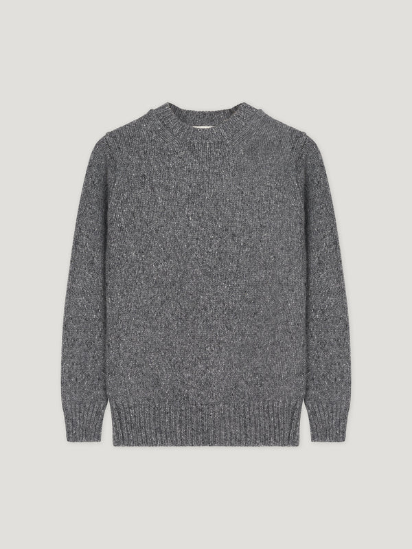 Grey Super Luxe Cashmere Crewneck