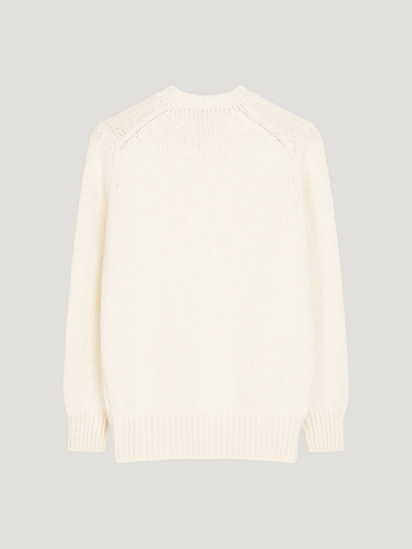 Winter White Super Luxe Cashmere Crewneck