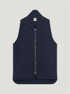 Denim Wool Drop Back Car Vest