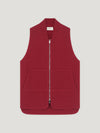 Dark Red Wool Drop Back Car Vest