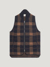 Navy/Vicuna Plaid Car Vest