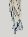 Black and Ivory Fringed Scarf