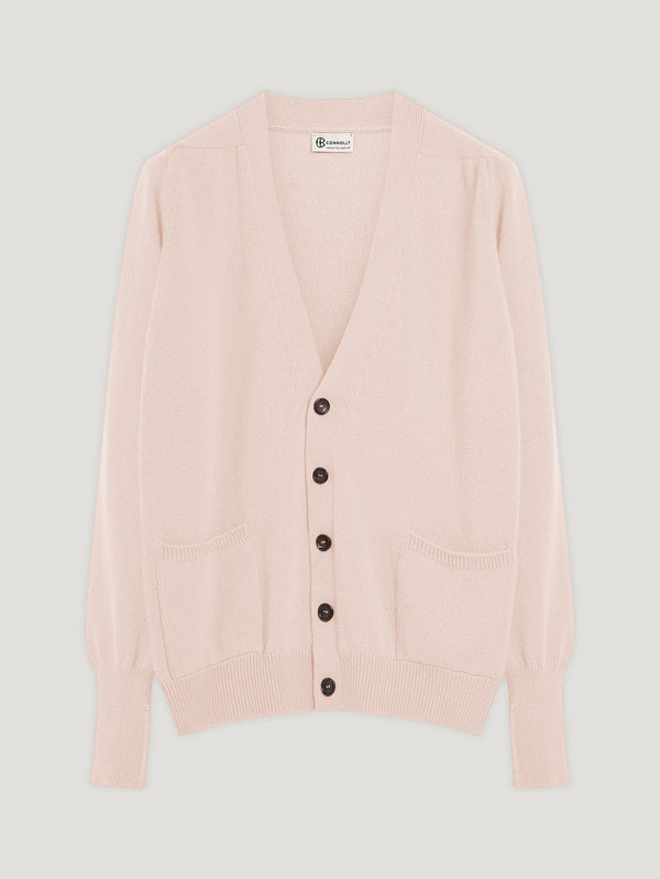 Powder Pink Cashmere Art Cardi