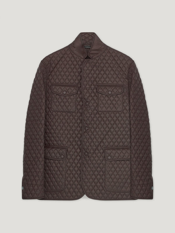 Brown Quilted Norfolk Jacket